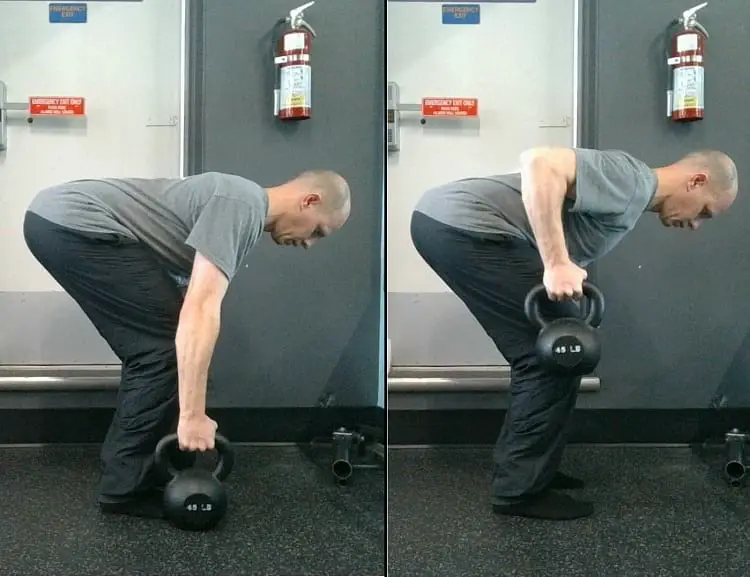 how to do the 2 Arm Kettlebell Row https://get-strong.fit/Two-Arm-Kettlebell-Row-Exercise-Guide/Exercises